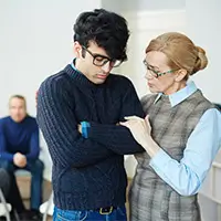 Patients with a low pain tolerance